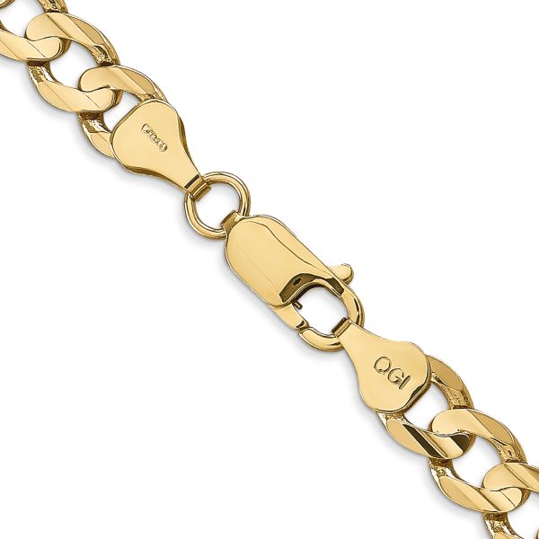 10K 6.75mm Open Concave Curb Chain 10K - Image 3