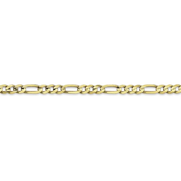 10k 4mm Concave Open Figaro Chain - Image 2