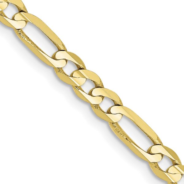 10k 4mm Concave Open Figaro Chain