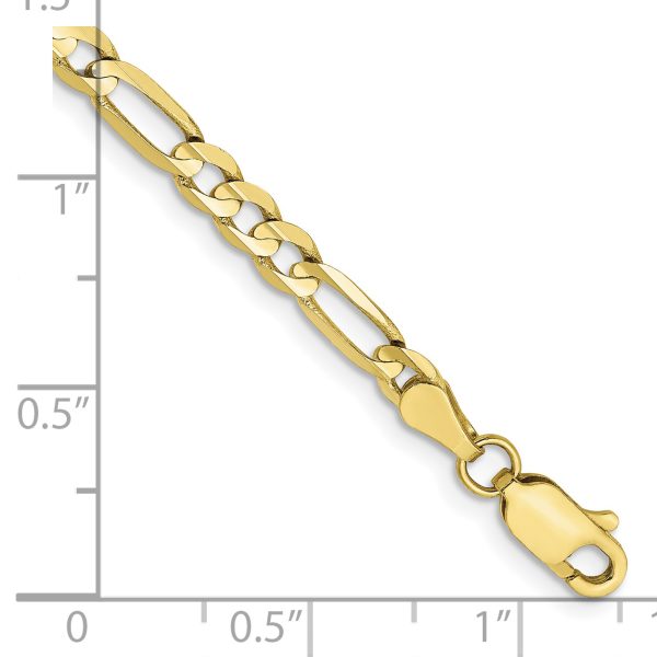 10k 4mm Concave Open Figaro Chain - Image 2