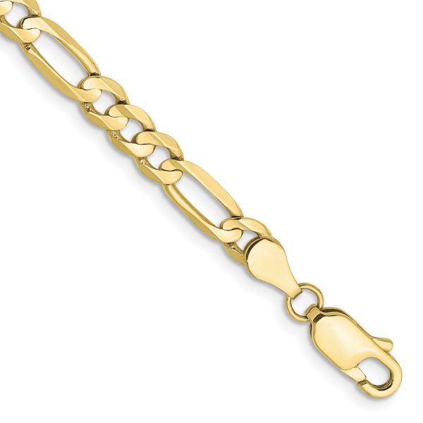 10k 4.5mm Concave Open Figaro Chain