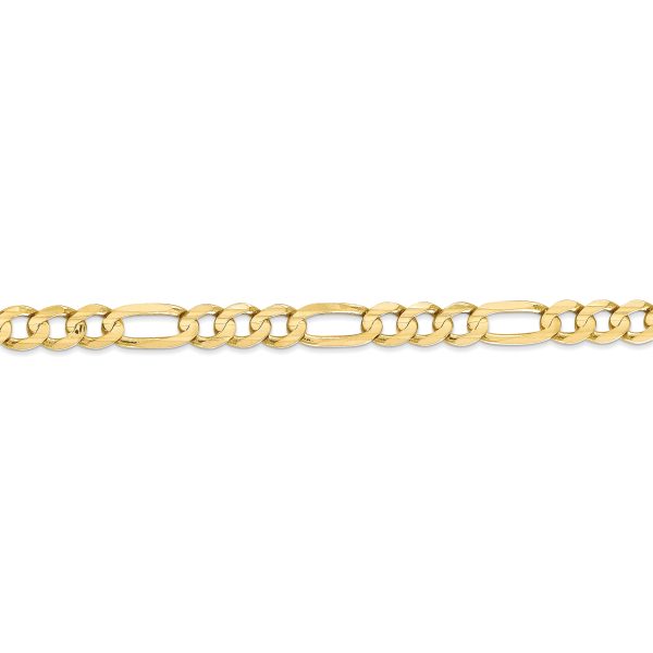 10k 6mm Concave Open Figaro Chain - Image 2