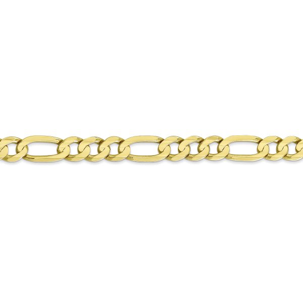 10k 6.75mm Concave Open Figaro Chain - Image 2