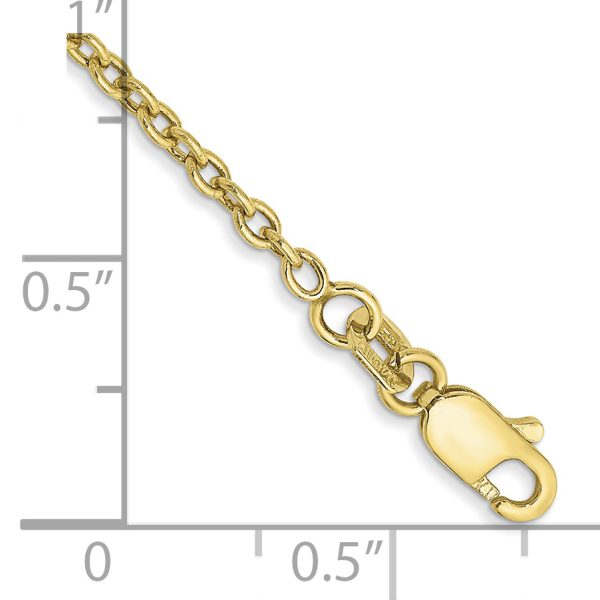 10k 1.8mm Forzantine Cable Chain Anklet - Image 2