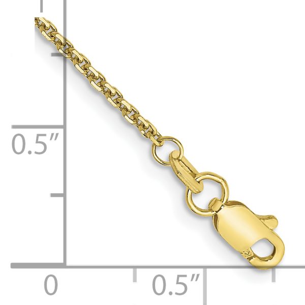 10K 1.45mm D/C Cable Chain Anklet - Image 2