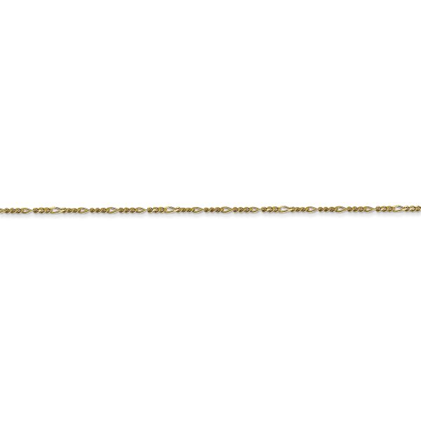 10k 1.25mm Flat Figaro Pendant Chain - Image 2