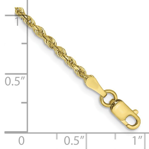 10k 2mm D/C Quadruple Rope Chain Anklet - Image 2