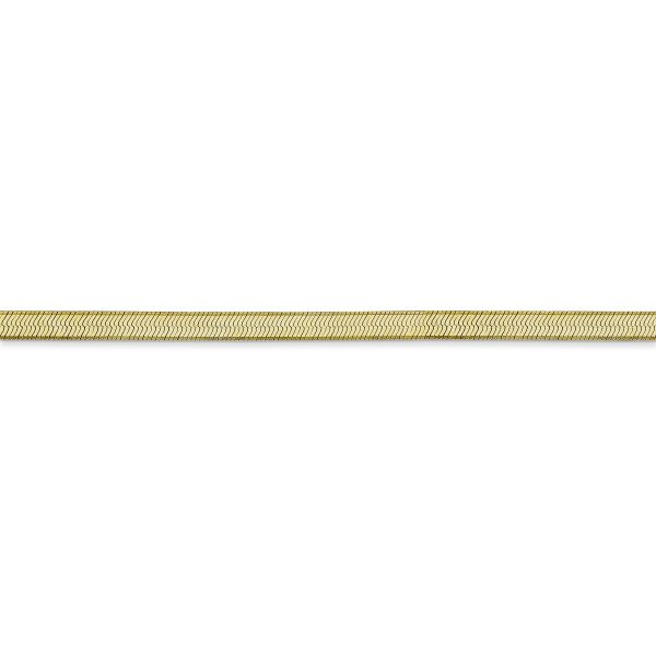 10k 3mm Silky Herringbone Chain - Image 2