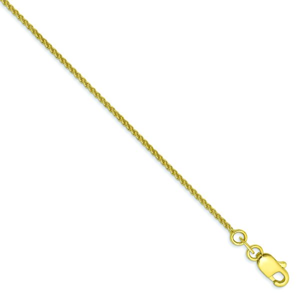 10k 1.05mm Spiga Chain Anklet