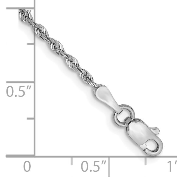 10k White Gold 1.85mm D/C Quadruple Rope Chain - Image 2