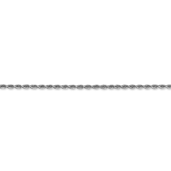10k White Gold 2mm D/C Quadruple Rope Chain - Image 2