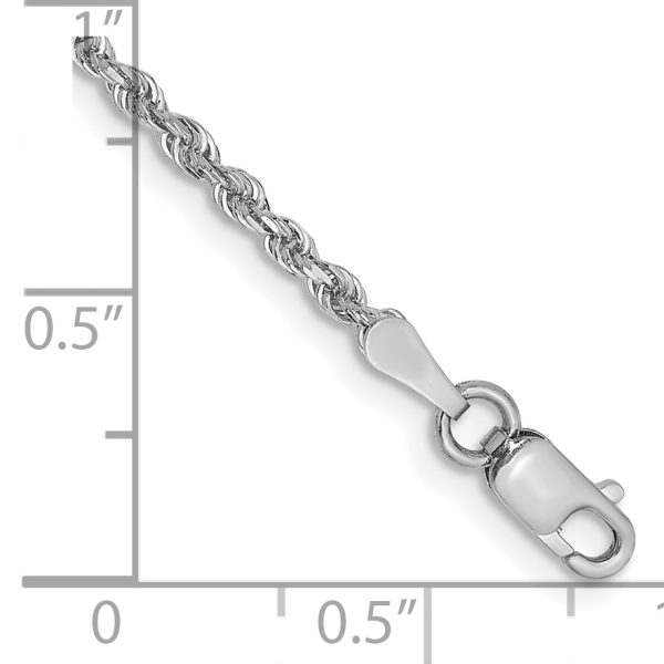 10k White Gold 2mm D/C Quadruple Rope Chain - Image 2