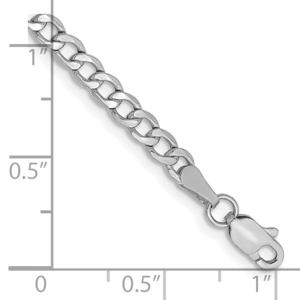 14k WG 3.35mm Semi-Solid Curb Chain - Image 2