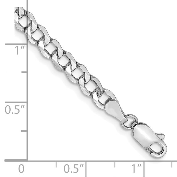 14k WG 4.3mm Semi-Solid Curb Chain - Image 2