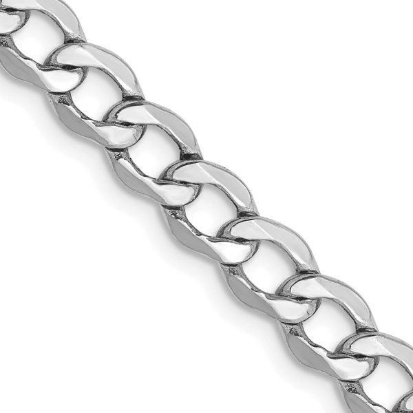 14k WG 5.25mm Semi-Solid Curb Chain