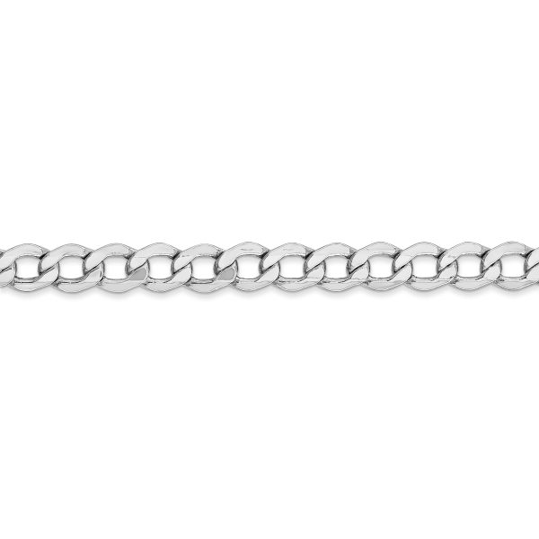 14k WG 5.25mm Semi-Solid Curb Chain - Image 2