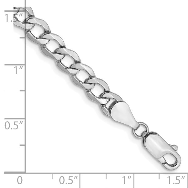 14k WG 5.25mm Semi-Solid Curb Chain - Image 2