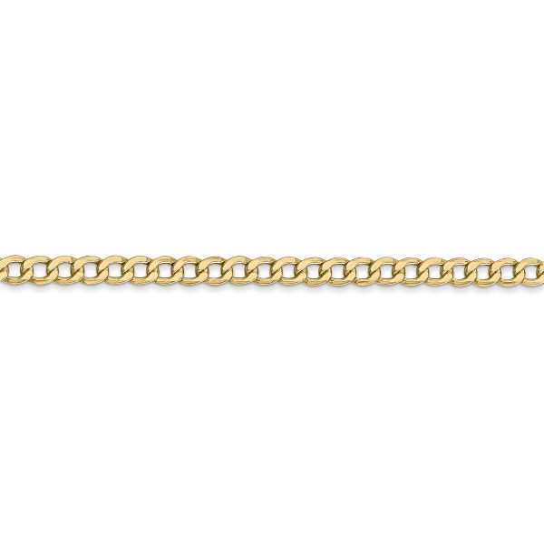 14k 3.35mm Semi-Solid Curb Chain - Image 2