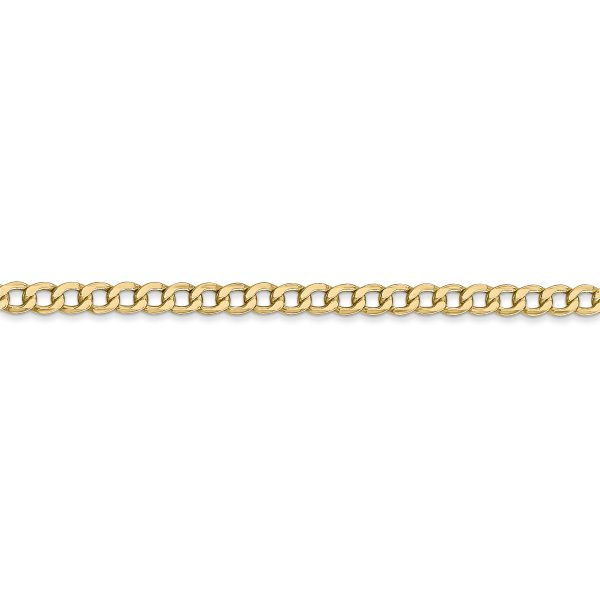 14k 3.35mm Semi-Solid Curb Chain - Image 2