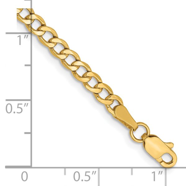 14k 3.35mm Semi-Solid Curb Chain - Image 2