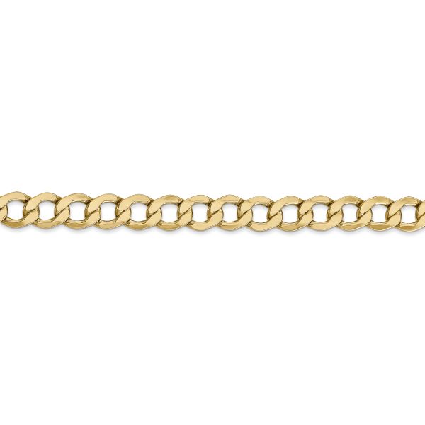 14k 6.5mm Semi-Solid Curb Chain - Image 2