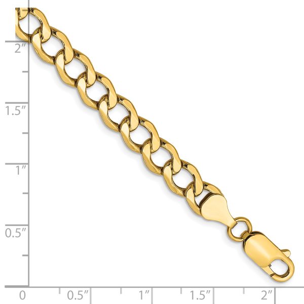 14k 6.5mm Semi-Solid Curb Chain - Image 2