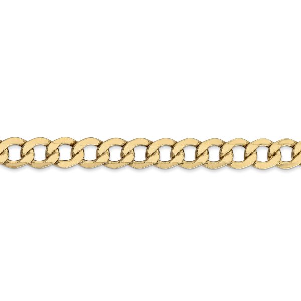 14k 7mm Semi-Solid Curb Chain - Image 2