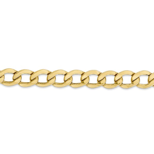 14k 9mm Semi-Solid Curb Chain - Image 2