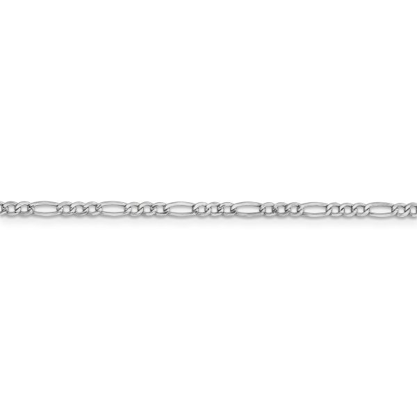 14k WG 2.5mm Semi-Solid Figaro Chain - Image 2