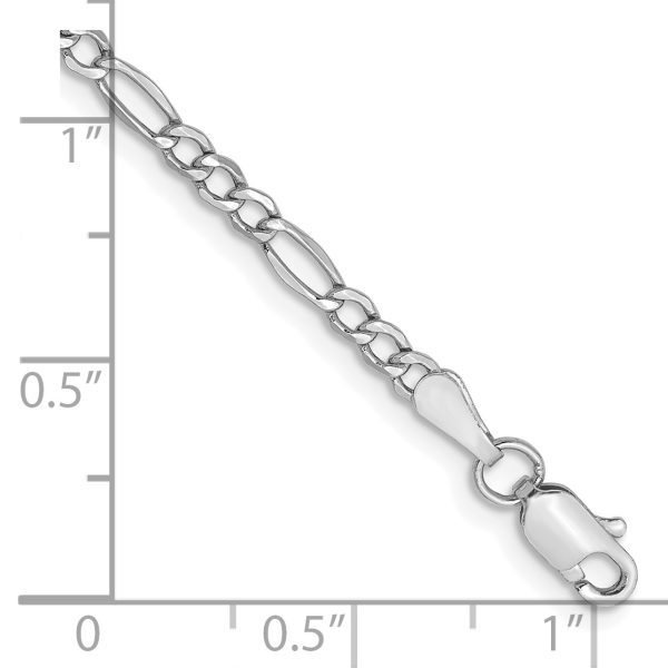 14k WG 2.5mm Semi-Solid Figaro Chain - Image 2