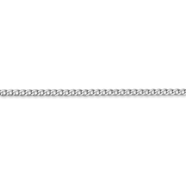 14k WG 2.5mm Semi-Solid Curb Chain - Image 2