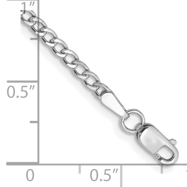 14k WG 2.5mm Semi-Solid Curb Chain - Image 2