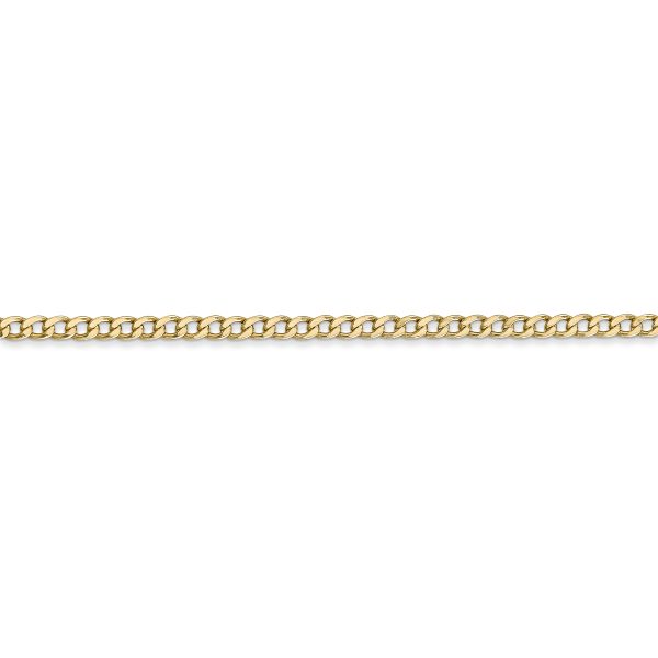 14k 2.5mm Semi-Solid Curb Chain - Image 2