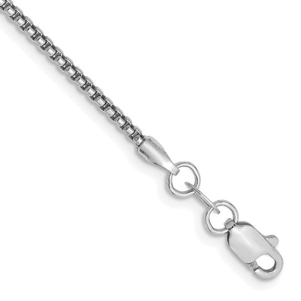 14k WG 1.5mm Semi-Solid Round Box Chain