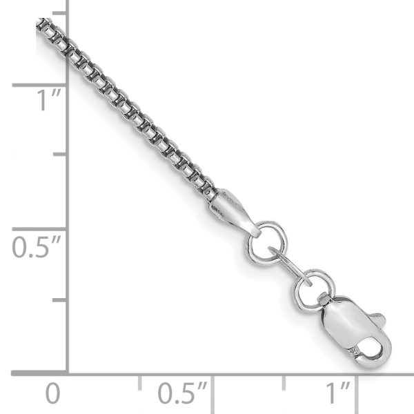 14k WG 1.5mm Semi-Solid Round Box Chain - Image 2