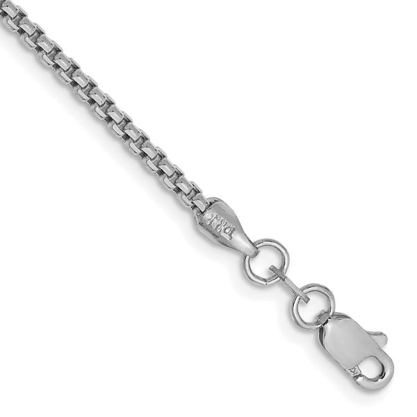 14k WG 1.75mm Semi-Solid Round Box Chain