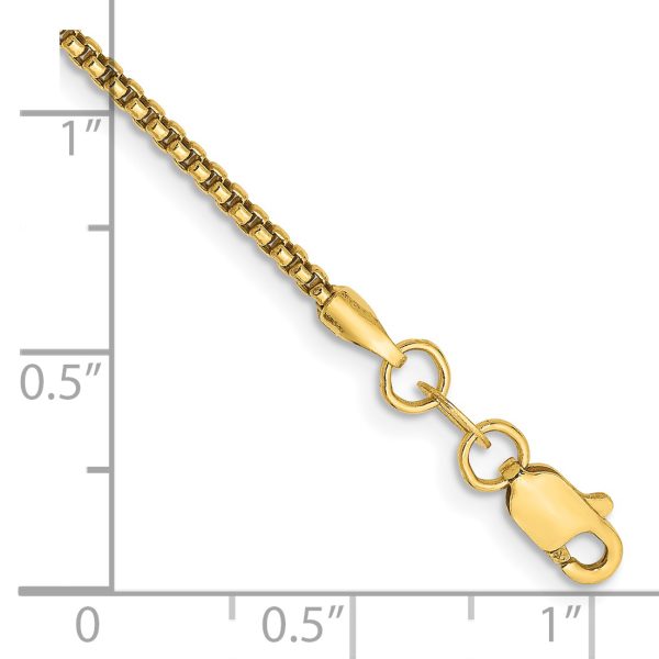 14k 1.5mm Semi-Solid Round Box Chain - Image 2