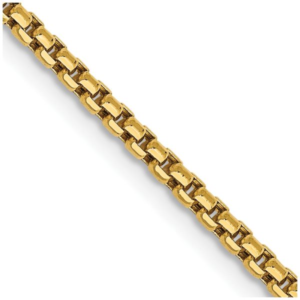 14k 1.75mm Semi-Solid Round Box Chain