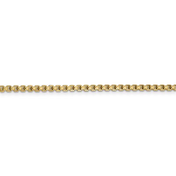 14k 2.45mm Semi-Solid Round Box Chain - Image 2