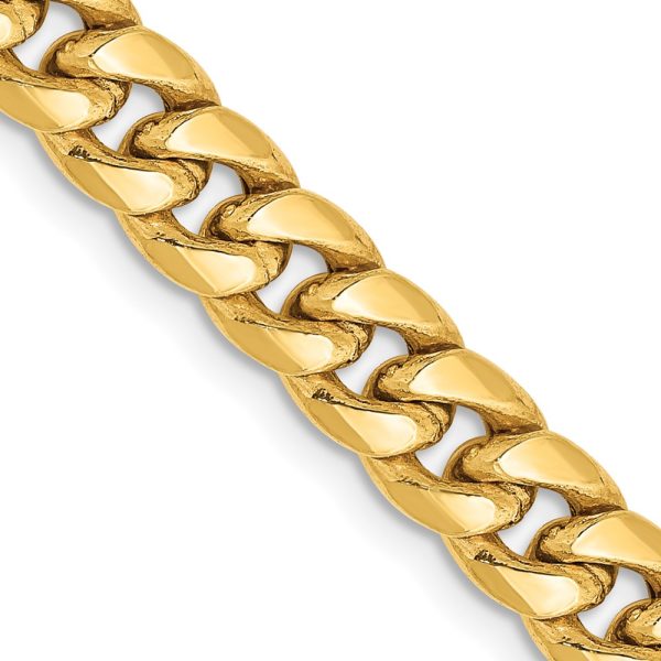 14k 6mm Semi-Solid Miami Cuban Chain