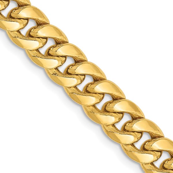 14k 6.75mm Semi-Solid Miami Cuban Chain