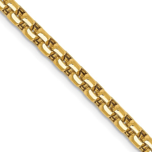 14k 3.6mm Semi-Solid Round Box Chain