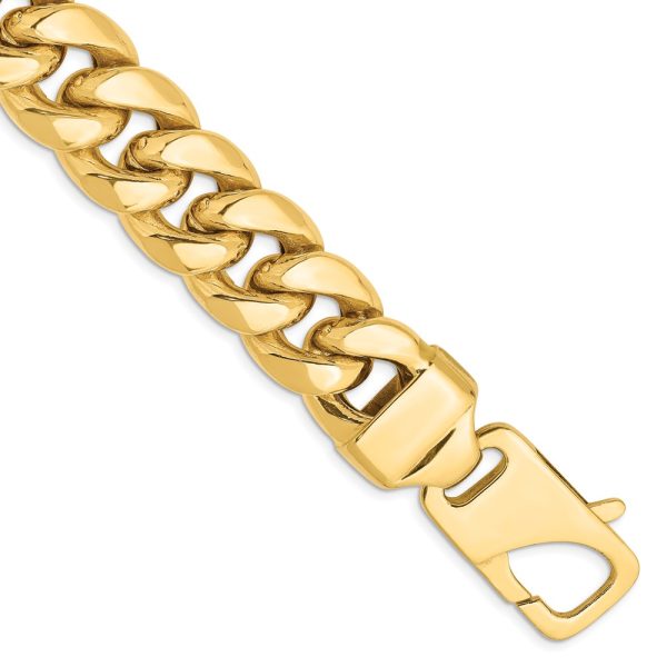 14k 15mm Semi-Solid Miami Cuban Chain