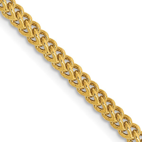 14k 2.2mm Semi-Solid Franco Chain