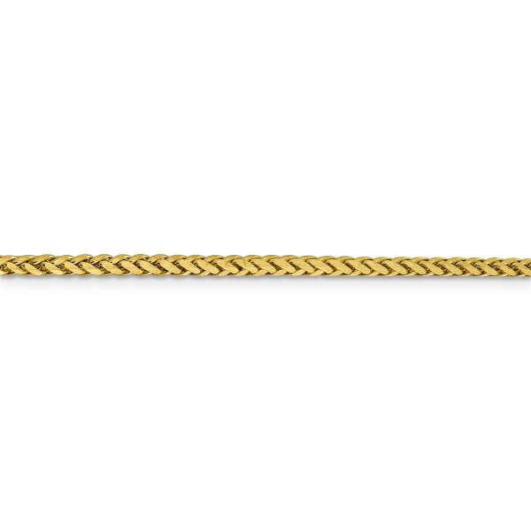 14k 2.5mm Semi-solid D/C Wheat Chain - Image 2