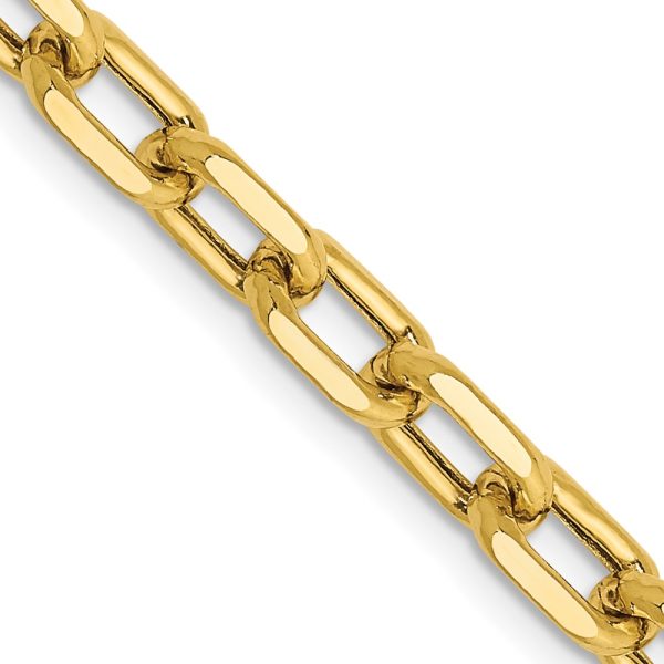 14k 4.9mm Semi-solid D/C Open Link Cable Chain