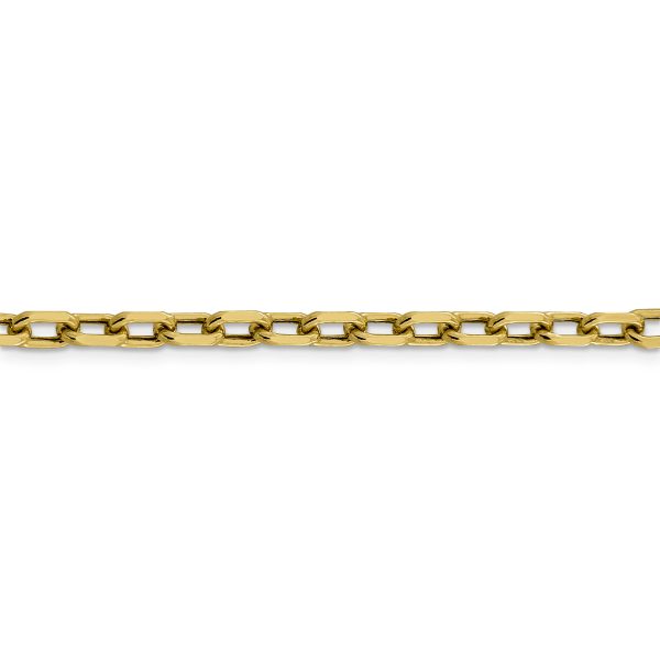 14k 4.9mm Semi-solid D/C Open Link Cable Chain - Image 2