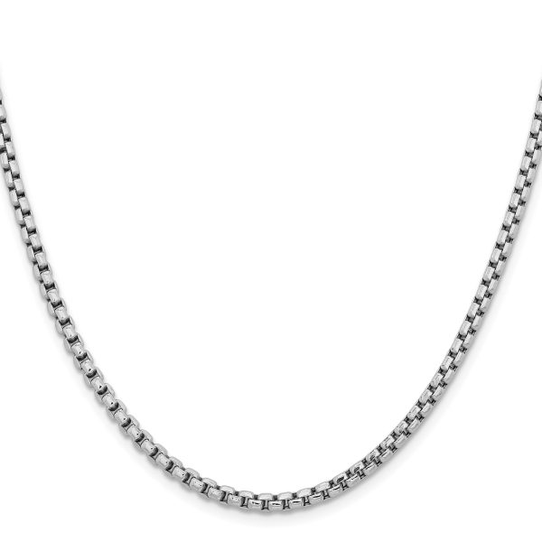 14k WG 3.6mm Semi-Solid Round Box Chain - Image 2