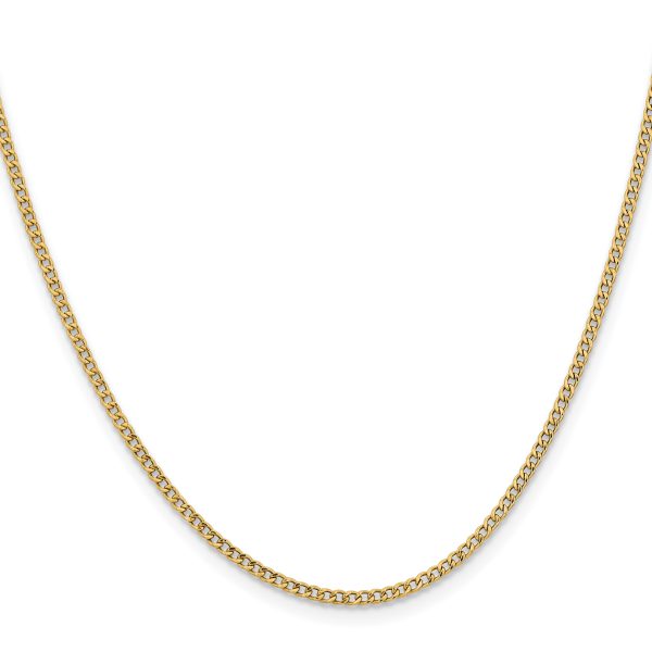 14k 1.85mm Semi-Solid Curb Chain - Image 2