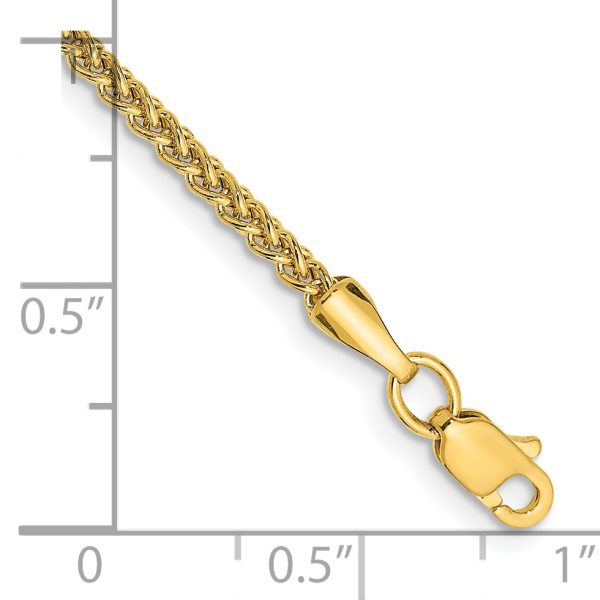 14k 2.00mm Semi-Solid Wheat Anklet - Image 2